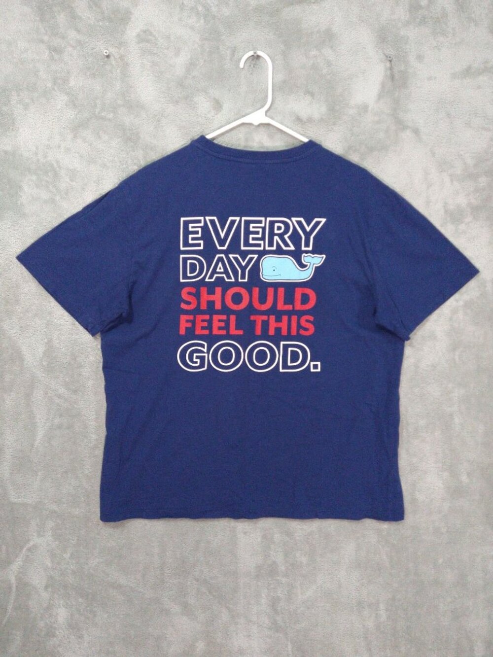 Vineyard Vines Shirt Mens Large Blue Short Sleeve Crew Neck Graphic Print